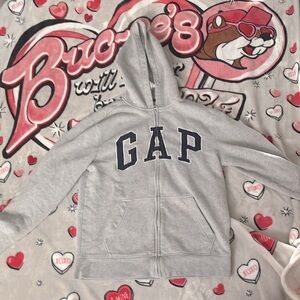 Gap grey jacket with black lettering